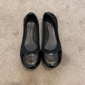 Tory Burch black slip ons